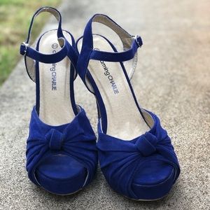 Charming Charlie Faux Suede Platform Heels